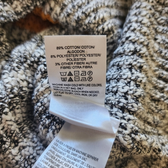 LUCKY BRAND Knit Sweater tank top, Grey/white/yellow, Size M - Picture 7 of 7